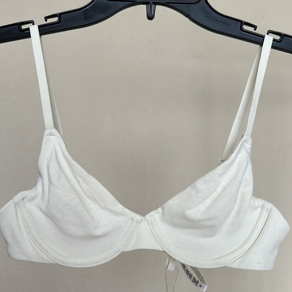 Skims Cotton Jersey Tshirt Bra Underwire Bra 34C color Bone NWT - Picture 1 of 7